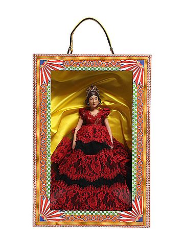 Dolce & Gabbana Basic Red Dress Ceramic Porcelain Fashion Box Leather Sicily Women's Dolls (view 1)