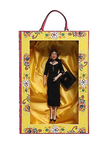 Dolce & Gabbana Basic Black Dress Ceramic Porcelain Fashion Leather Sicily Women's Dolls (view 1)