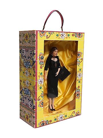Dolce & Gabbana Basic Black Dress Ceramic Porcelain Fashion Leather Sicily Women's Dolls (view 2)