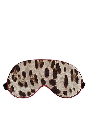 Dolce & Gabbana Basic Brown Leopard Print Silk Women Accessory Sleep Eye Women's Mask (view 1)