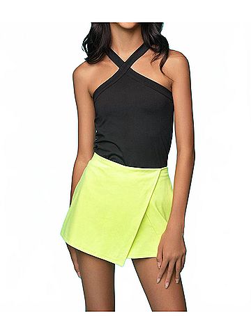 Mia Faux Suede Asymetrical Skort (view 2)