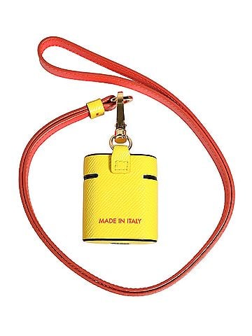 Dolce & Gabbana Basic Yellow Calf Leather Logo Flip Holder Strap Airpods Women's Case (view 2)