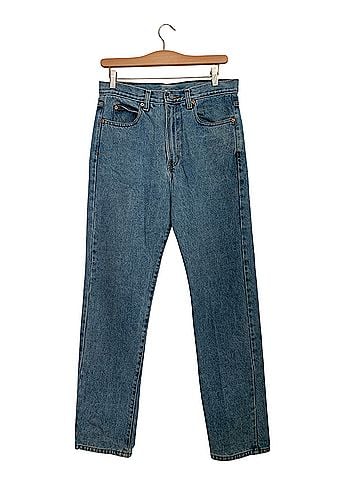 Calvin Klein high rise straight leg light wash Jeans (view 1)