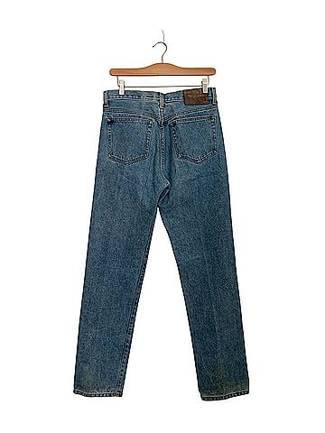 Calvin Klein high rise straight leg light wash Jeans (view 2)