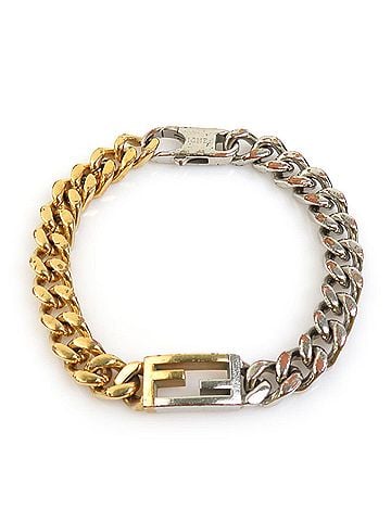 Fendi Fendi FENDI Bracelet Metal Gold and Silver Unisex r10969a (view 1)
