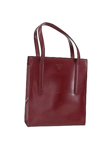 Prada Zip Shopping Tote Leather Red Other Tote Bag Bag (view 1)