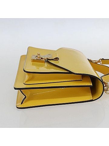 Louis Vuitton Monceau Handbag Vernis Yellow Patent_Leather Handbag (view 2)