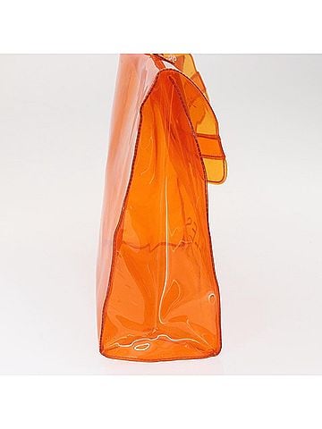Hermès Kelly Souvenir Bag Vinyl Orange Plastic Handbag (view 2)