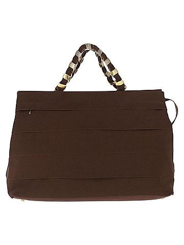 Salvatore Ferragamo Vala Tote Canvas Brown Canvas Tote Bag Bag (view 1)