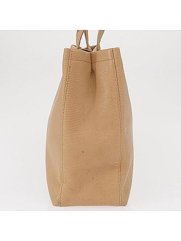 Salvatore Ferragamo Vala Tote Leather Beige Leather Tote Bag Bag (view 2)