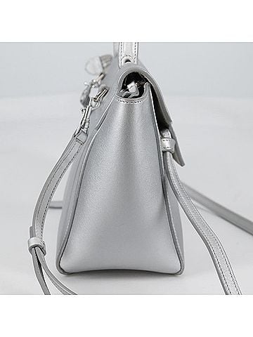 Céline Belt Bag Textured Leather Silver Leather Handbag (view 2)