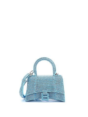Balenciaga Hourglass Top Handle Bag Suede with Crystals XS (view 1)