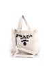 Prada 100% Shearling White Logo Tote Shearling Medium One size - photo 3