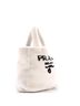 Prada 100% Shearling White Logo Tote Shearling Medium One size - photo 4