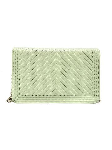 Chanel Chanel Boy V-Stitch Chain Wallet Women's Shoulder Bag AP1117 Caviar Leather Mint Green (view 2)