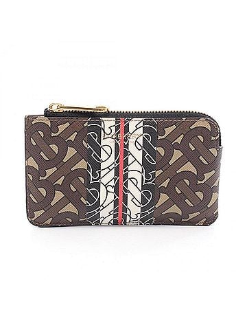 Burberry Burberry TB Monogram Coin Case Wallet in PVC-Coated Canvas, Women's, Brown/Multicolor (view 1)