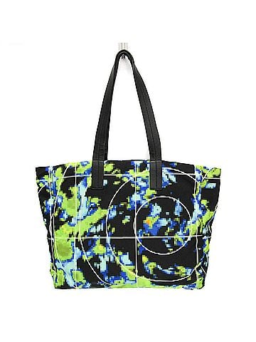 Prada Prada Tessuto 2VG019 Men,Women Nylon,Leather Shoulder Bag,Tote Bag Black,Light Green (view 1)