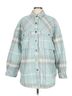 We the Free Plaid Teal Tan White Jacket Size L - photo 1