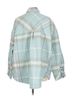We the Free Plaid Teal Tan White Jacket Size L - photo 2