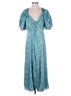 Cinq à Sept Print Blue Green Cocktail Dress Size 8 - photo 1