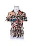 Just Cavalli Floral Animal Print Graphic Multi Color Short Sleeve Blouse Size XS - photo 1