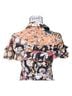 Just Cavalli Floral Animal Print Graphic Multi Color Short Sleeve Blouse Size XS - photo 6