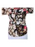 Just Cavalli Floral Animal Print Graphic Multi Color Short Sleeve Blouse Size XS - photo 7