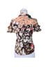 Just Cavalli Floral Animal Print Graphic Multi Color Short Sleeve Blouse Size XS - photo 12