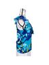 Trina Turk Floral Blue Multi Color Short Sleeve Blouse Size S - photo 3