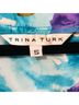 Trina Turk Floral Blue Multi Color Short Sleeve Blouse Size S - photo 8