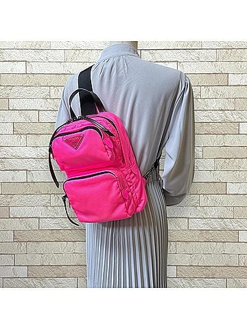 Prada Pre-owned Prada nylon body bag, 1BZ026, pink, women's. (view 2)
