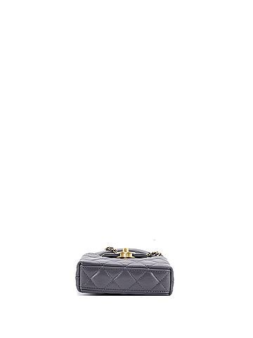 Chanel Kelly Top Handle Shopping Bag Quilted Shiny Aged Calfskin Nano (view 2)