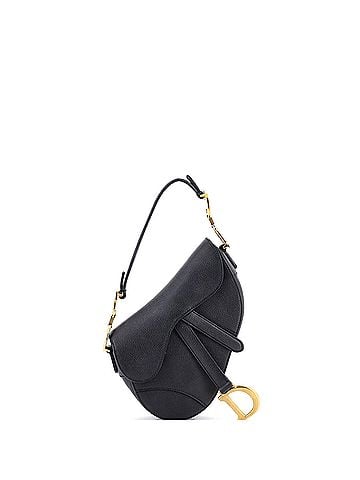 Christian Dior Saddle Handbag Leather Mini