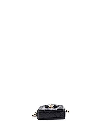 Chanel Kelly Top Handle Shopping Bag Quilted Shiny Aged Calfskin Nano (view 2)