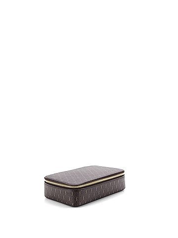 Saint Laurent Zip Around Jewelry Box Monogram All Over Canvas Large (view 2)