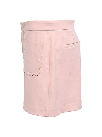 Kea and Joby Red Valentino Scalloped Shorts in Pastel Pink Polyester (view 2)
