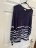 Garnet Hill Stripes Purple White Blue Pullover Sweater Size M - photo 7