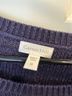 Garnet Hill Stripes Purple White Blue Pullover Sweater Size M - photo 3