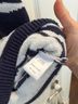 Garnet Hill Stripes Purple White Blue Pullover Sweater Size M - photo 5