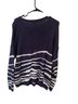 Garnet Hill Stripes Purple White Blue Pullover Sweater Size M - photo 2