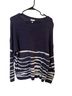 Garnet Hill Stripes Purple White Blue Pullover Sweater Size M - photo 1