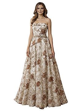 Jovani Embossed Cocktail Dress (view 1)
