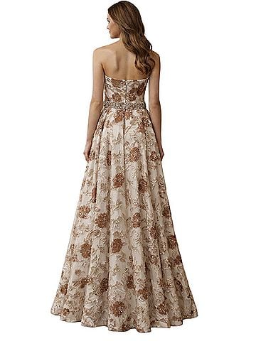 Jovani Embossed Cocktail Dress (view 2)