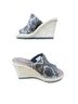 TOMS Snake Print Multi Color Wedges Size 9 - photo 4
