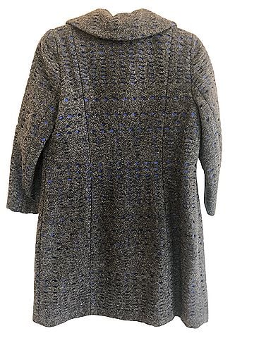 Plenty By Tracy Reese Wool blend Bracelet Sleeve in Heather Grey / 18.75” sleeve length Coat (view 2)