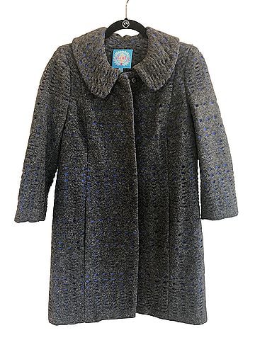 Plenty By Tracy Reese Wool blend Bracelet Sleeve in Heather Grey / 18.75” sleeve length Coat (view 1)