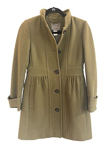 J.Crew olive green Colette 94% wool thinsulate-lined Coat (view 1)