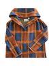 Field Flower Plaid Multi Color Orange Blue Brown Yellow Coat Size XS - photo 1