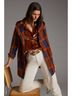 Field Flower Plaid Multi Color Orange Blue Brown Yellow Coat Size XS - photo 9