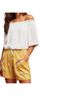Elevenses Print Yellow Shorts Size XS - photo 1